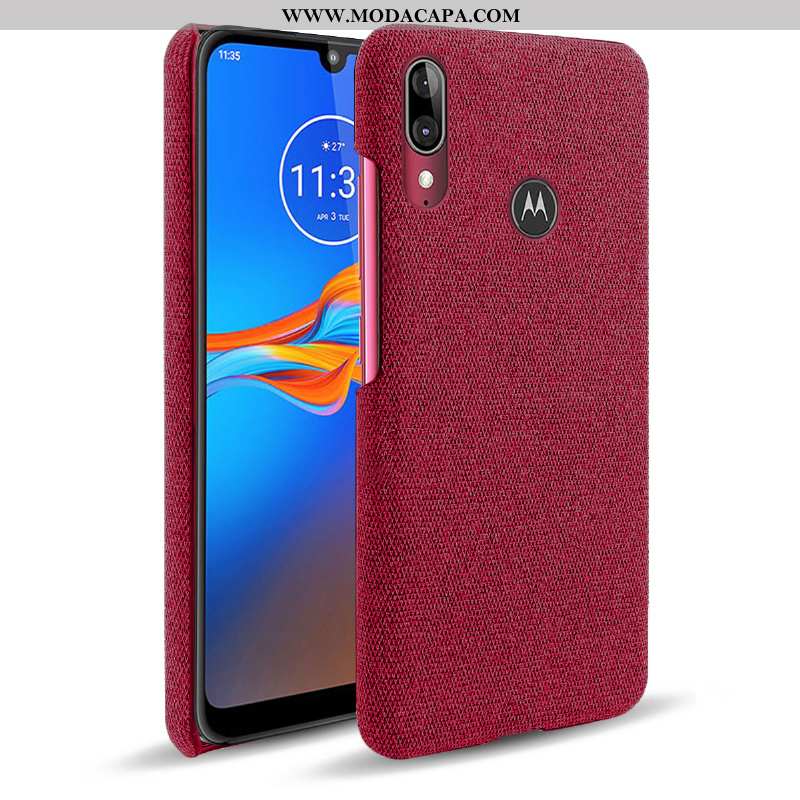 Capas Moto E6 Plus Protetoras Antiqueda Telemóvel Tecido Slim Cases Barato