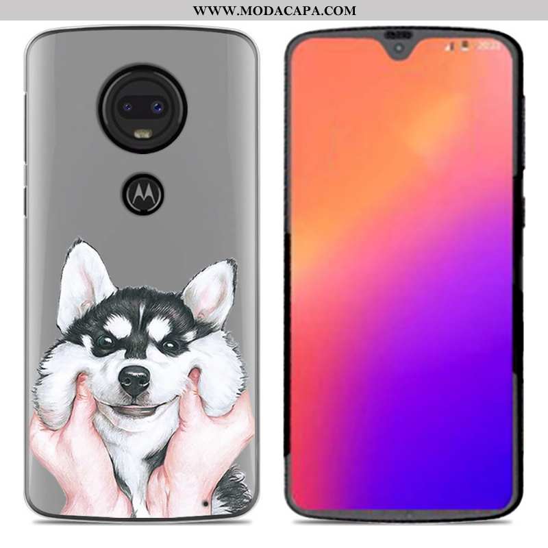 Capa Moto G7 Desenho Animado Telemóvel Nova Rosa Silicone Criativas Capas Baratos