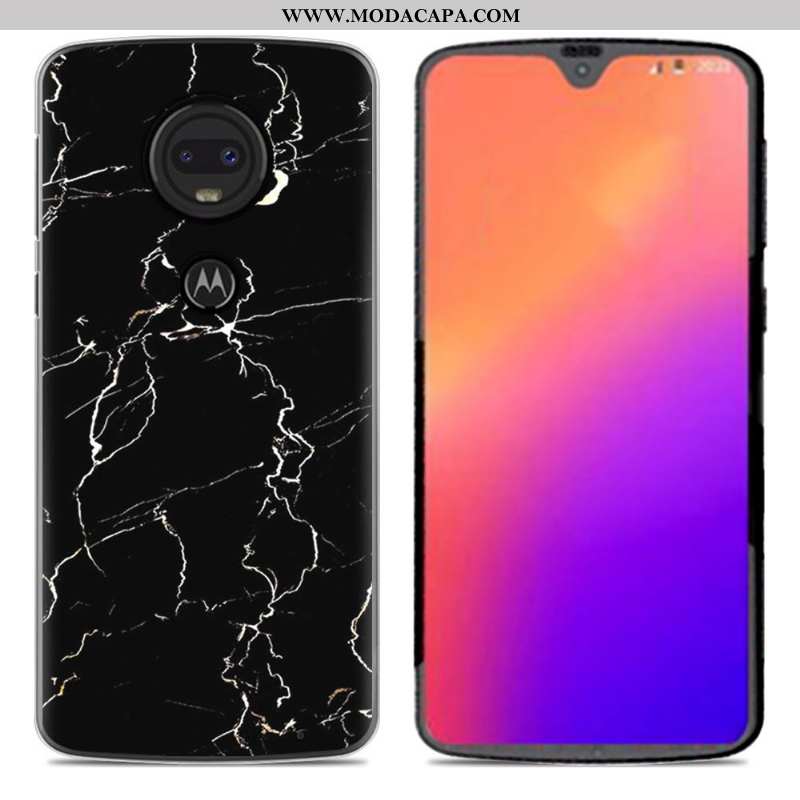 Capa Moto G7 Desenho Animado Telemóvel Nova Rosa Silicone Criativas Capas Baratos