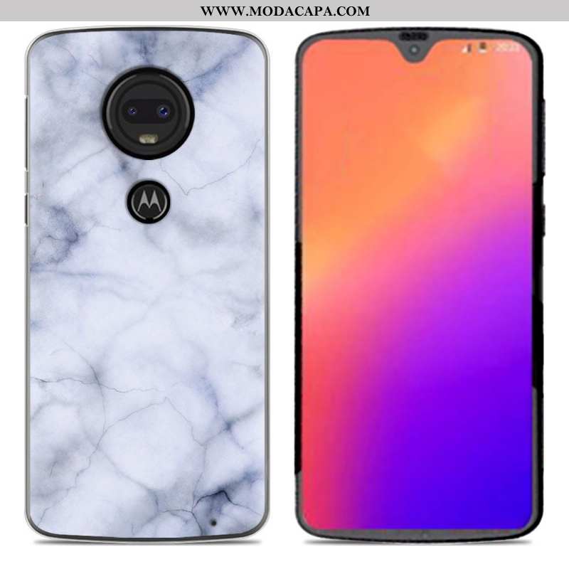 Capa Moto G7 Desenho Animado Telemóvel Nova Rosa Silicone Criativas Capas Baratos