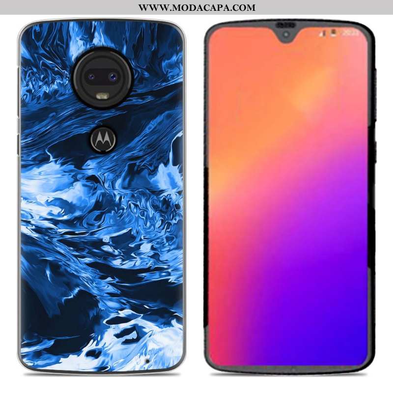 Capa Moto G7 Desenho Animado Telemóvel Nova Rosa Silicone Criativas Capas Baratos