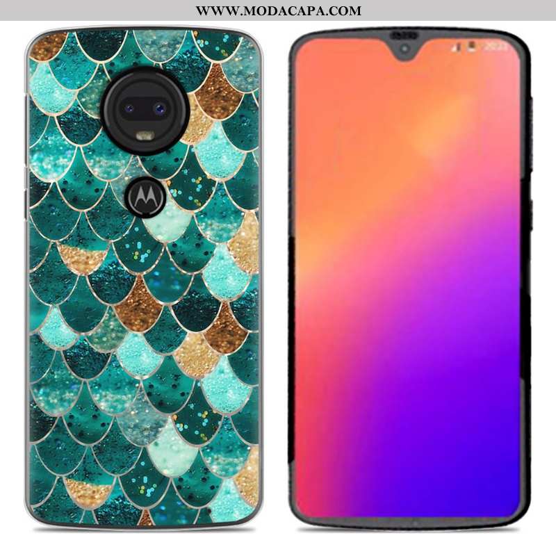 Capa Moto G7 Desenho Animado Telemóvel Nova Rosa Silicone Criativas Capas Baratos