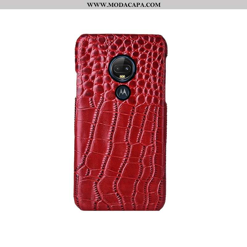 Capas Moto G7 Luxo Criativas Costume Couro Legitimo Preto Traseira Personalizada Baratas