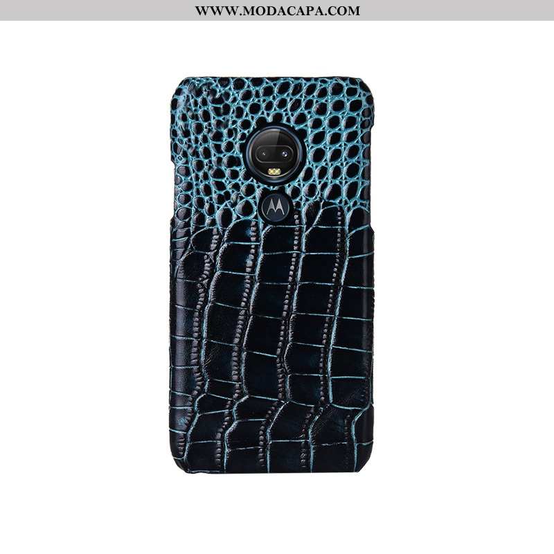 Capas Moto G7 Luxo Criativas Costume Couro Legitimo Preto Traseira Personalizada Baratas