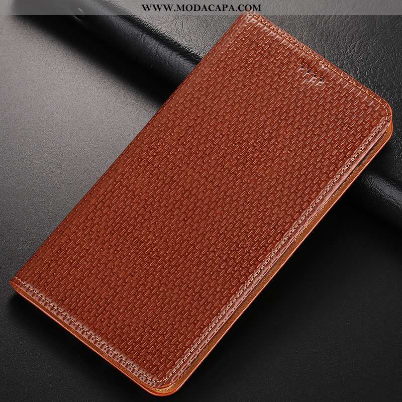 Capas Moto G7 Play Couro Marrom Cases Telemóvel Protetoras Antiqueda Barato