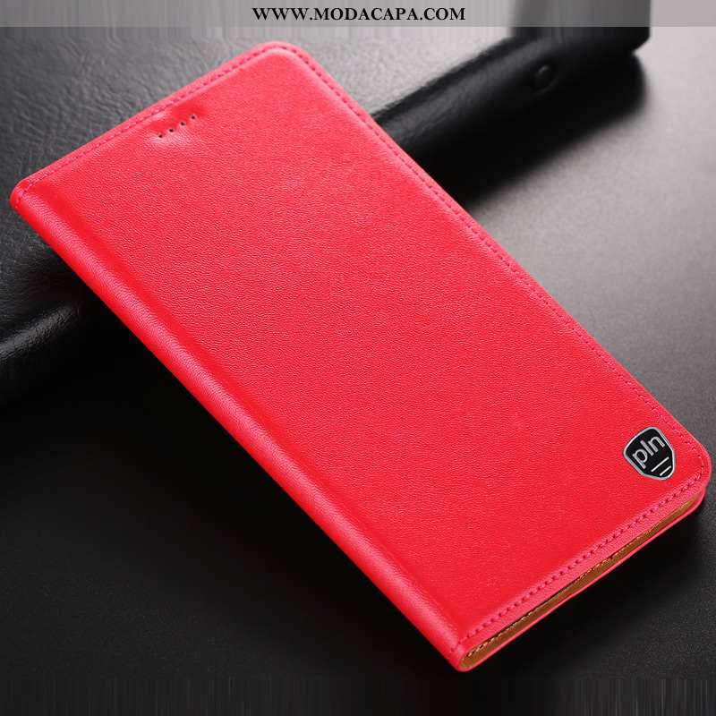 Capa Moto G7 Play Couro Protetoras Vermelho Telemóvel Cases Capas Completa Barato