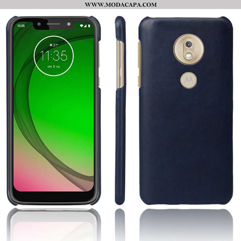 Capas Moto G7 Play Retro Protetoras Cases Couro Fosco Resistente Barato