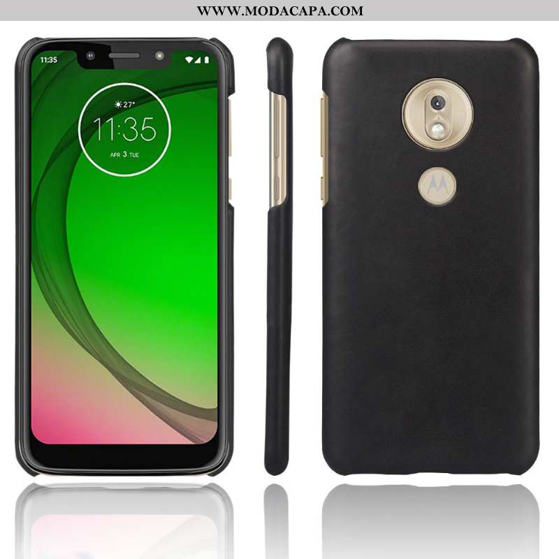 Capas Moto G7 Play Retro Protetoras Cases Couro Fosco Resistente Barato