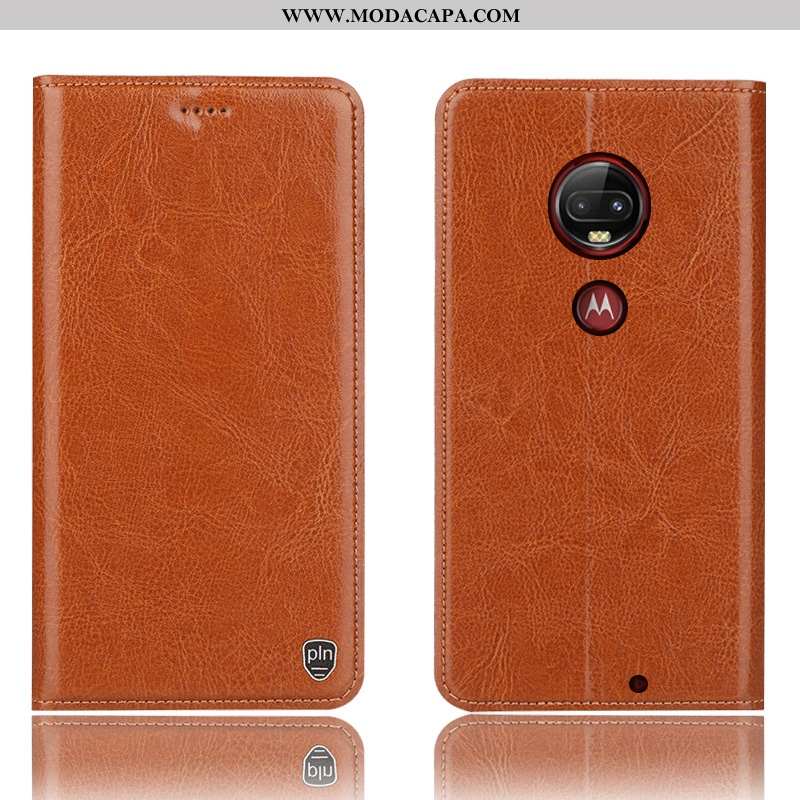 Capa Moto G7 Plus Protetoras Cover Antiqueda Capas Vermelho Completa Couro Legitimo Venda