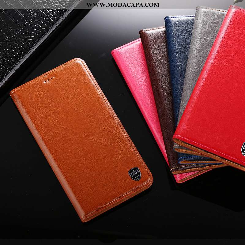 Capa Moto G7 Plus Protetoras Cover Antiqueda Capas Vermelho Completa Couro Legitimo Venda