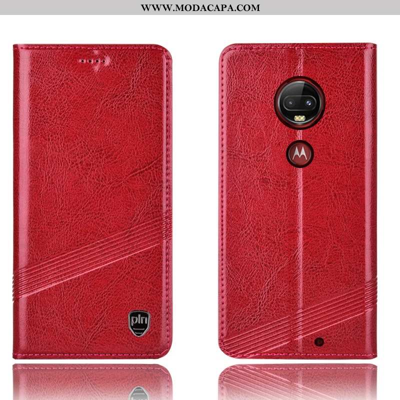 Capas Moto G7 Plus Protetoras Cases Couro Genuíno Telemóvel Antiqueda Completa Online