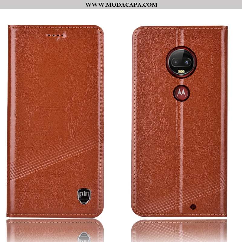 Capas Moto G7 Plus Protetoras Cases Couro Genuíno Telemóvel Antiqueda Completa Online