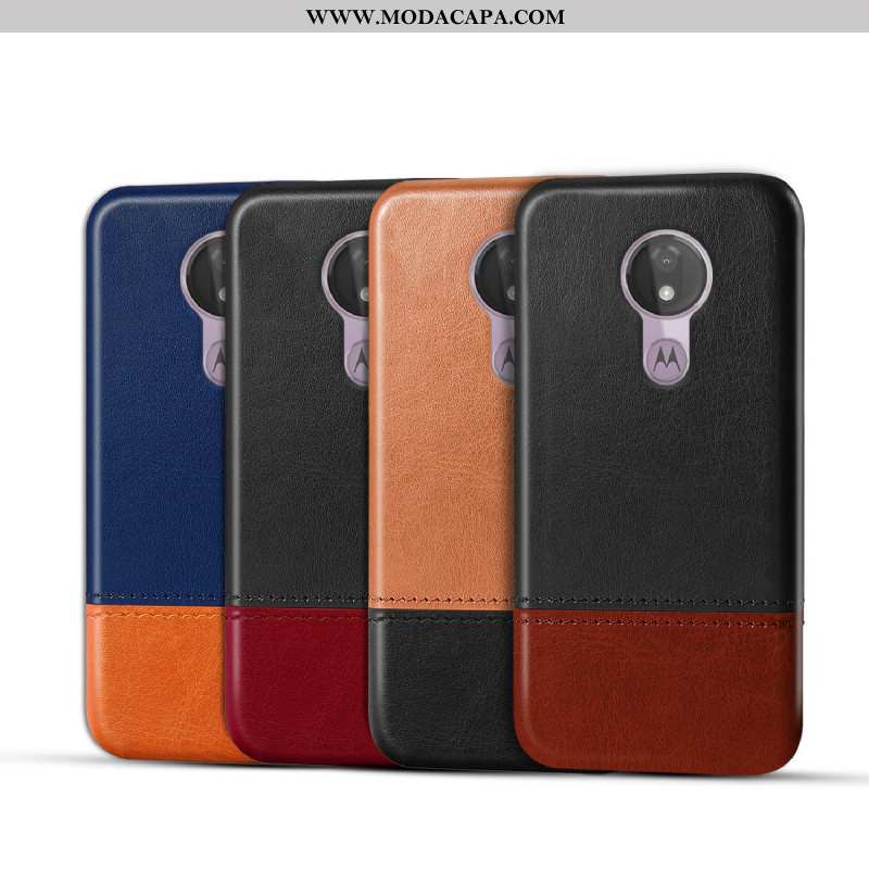 Capa Moto G7 Power Protetoras Cases Telemóvel Capas Couro Genuíno Negócio Preto Baratas