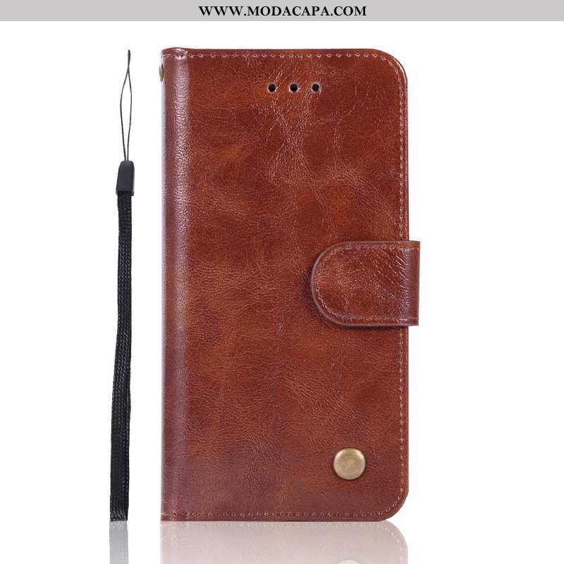 Capas Moto G7 Power Retro Cobre Suporte Carteira Cases Vermelho Venda