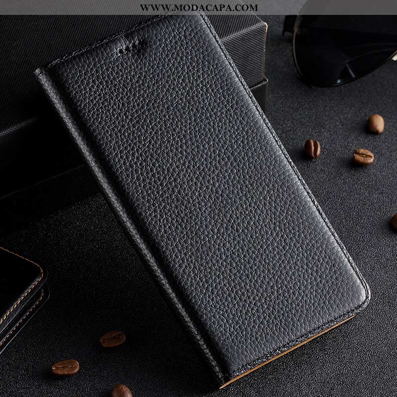 Capas Moto G7 Power Couro Preto Telemóvel Legitimo Cases Antiqueda Online