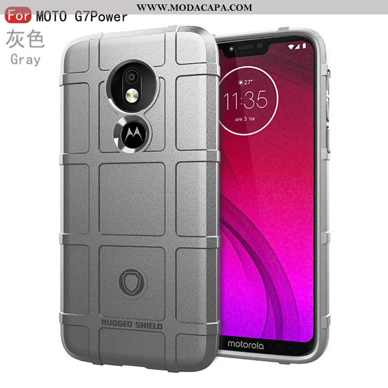 Capas Moto G7 Power Protetoras Novas Telemóvel Silicone Preto Personalizada Online