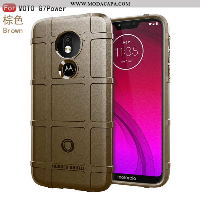 Capas Moto G7 Power Protetoras Novas Telemóvel Silicone Preto Personalizada Online