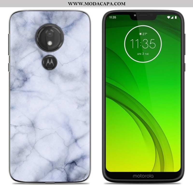 Capas Moto G7 Power Desenho Animado Roxa Telemóvel Soft Pintado Completa Baratos