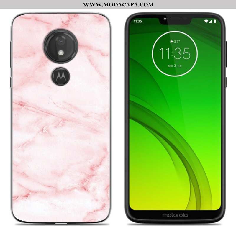 Capas Moto G7 Power Desenho Animado Roxa Telemóvel Soft Pintado Completa Baratos