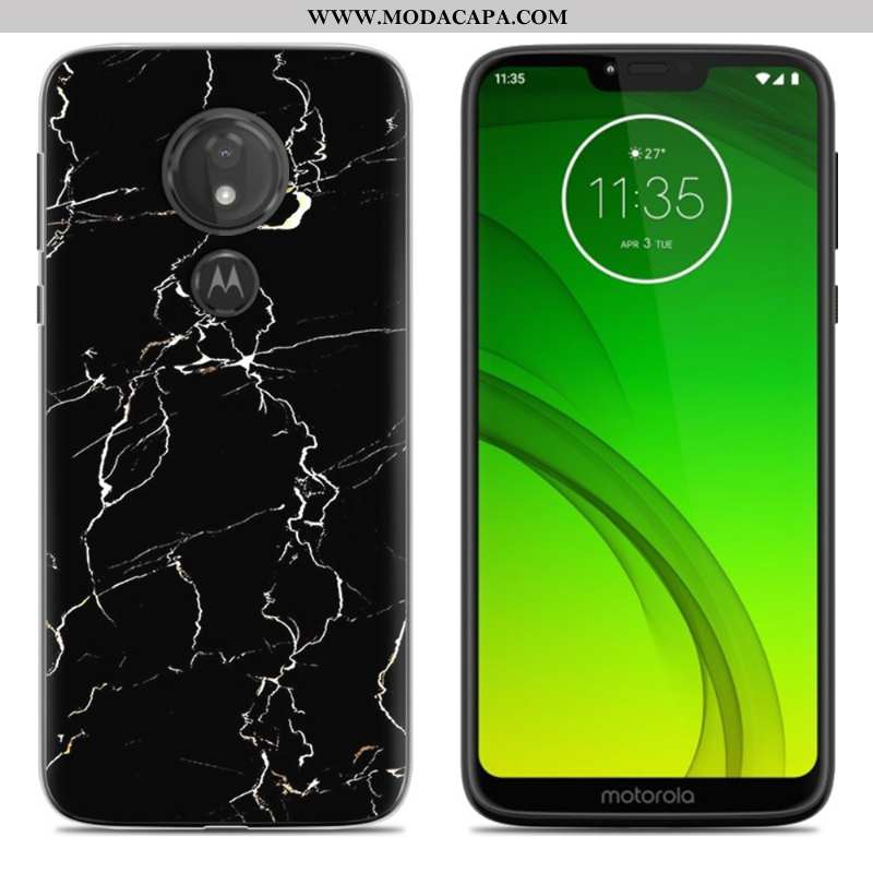 Capas Moto G7 Power Desenho Animado Roxa Telemóvel Soft Pintado Completa Baratos