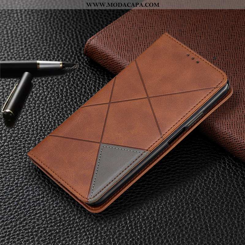 Capa Moto G8 Protetoras Telemóvel Cases Completa Capas Cover Marrom Venda