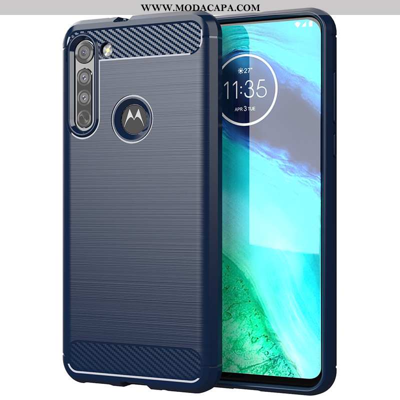 Capas Moto G8 Protetoras Cinza Telemóvel Silicone Cases Baratos