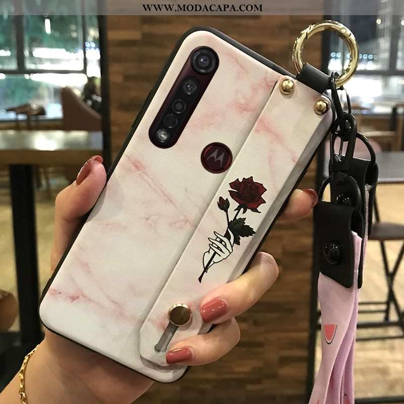 Capas Moto G8 Plus Cordao Florido Suporte Series Telemóvel Wrisband Baratos