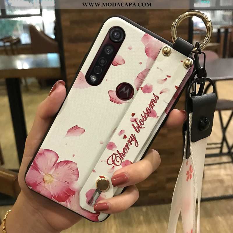 Capas Moto G8 Plus Cordao Florido Suporte Series Telemóvel Wrisband Baratos