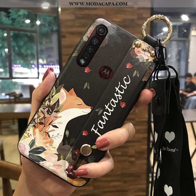 Capas Moto G8 Plus Cordao Florido Suporte Series Telemóvel Wrisband Baratos