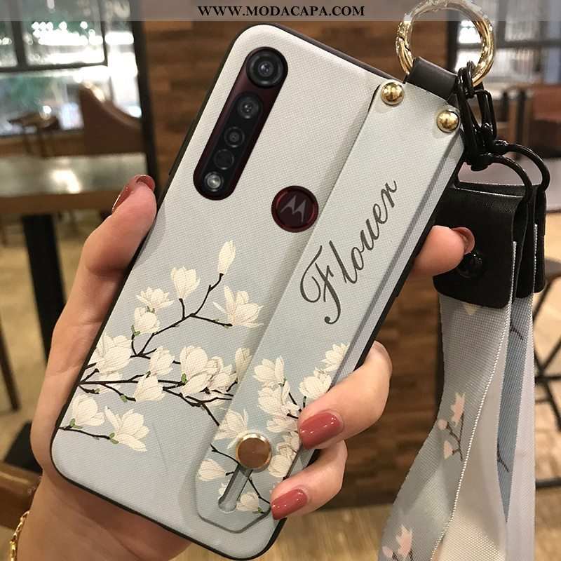 Capas Moto G8 Plus Cordao Florido Suporte Series Telemóvel Wrisband Baratos