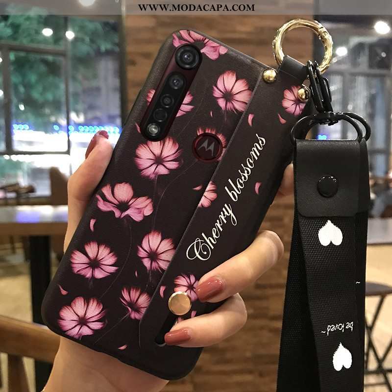 Capas Moto G8 Plus Cordao Florido Suporte Series Telemóvel Wrisband Baratos