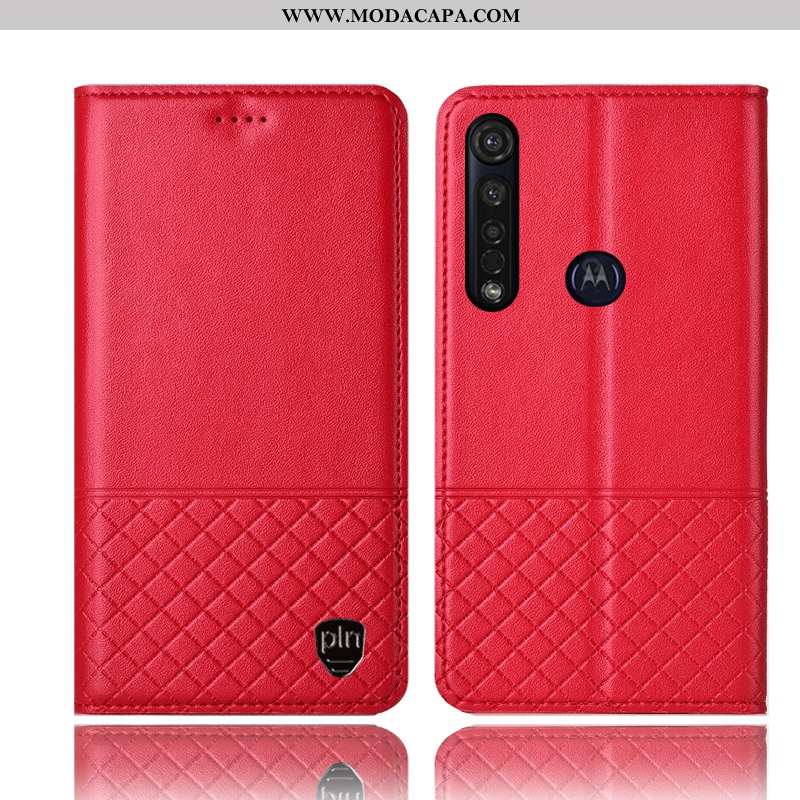 Capa Moto G8 Plus Protetoras Capas Amarela Couro Genuíno Cases Telemóvel Cover Baratos