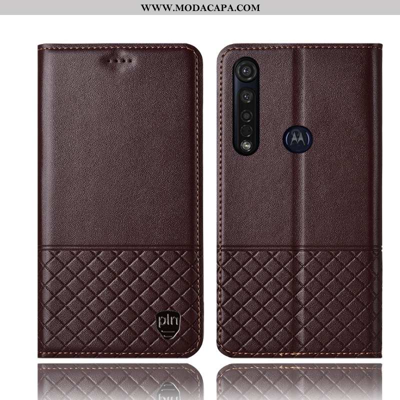 Capa Moto G8 Plus Protetoras Capas Amarela Couro Genuíno Cases Telemóvel Cover Baratos