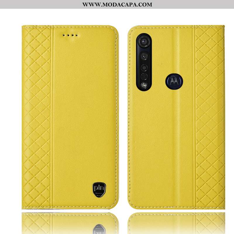 Capa Moto G8 Plus Couro Legitimo Completa Preto Capas Cases Telemóvel Protetoras Baratos