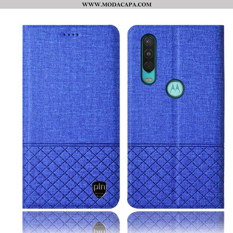 Capas Motorola One Action Protetoras Telemóvel Completa Cases Linho Couro Antiqueda Venda