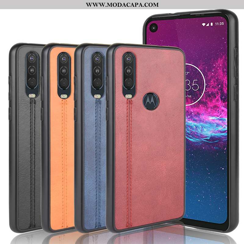 Capas Motorola One Action Protetoras Fio Cases Vaca Vermelho Resistente Promoção