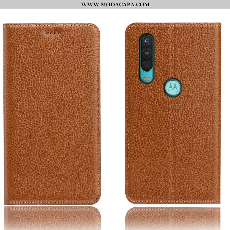 Capas Motorola One Action Protetoras Completa Cases Couro Genuíno Cover Antiqueda Baratas