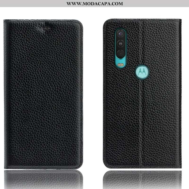 Capas Motorola One Action Protetoras Completa Cases Couro Genuíno Cover Antiqueda Baratas