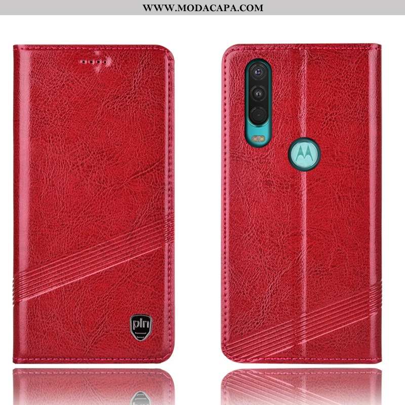 Capas Motorola One Action Protetoras Cover Cases Antiqueda Telemóvel Couro Genuíno Baratas