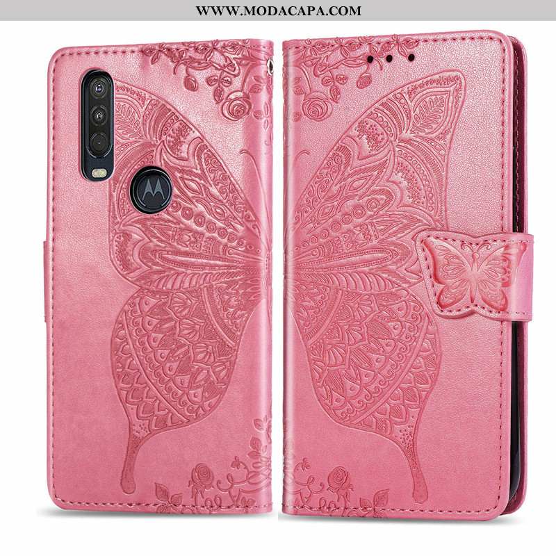 Capas Motorola One Action Protetoras Cases Cordao Telemóvel Rosa Couro Online