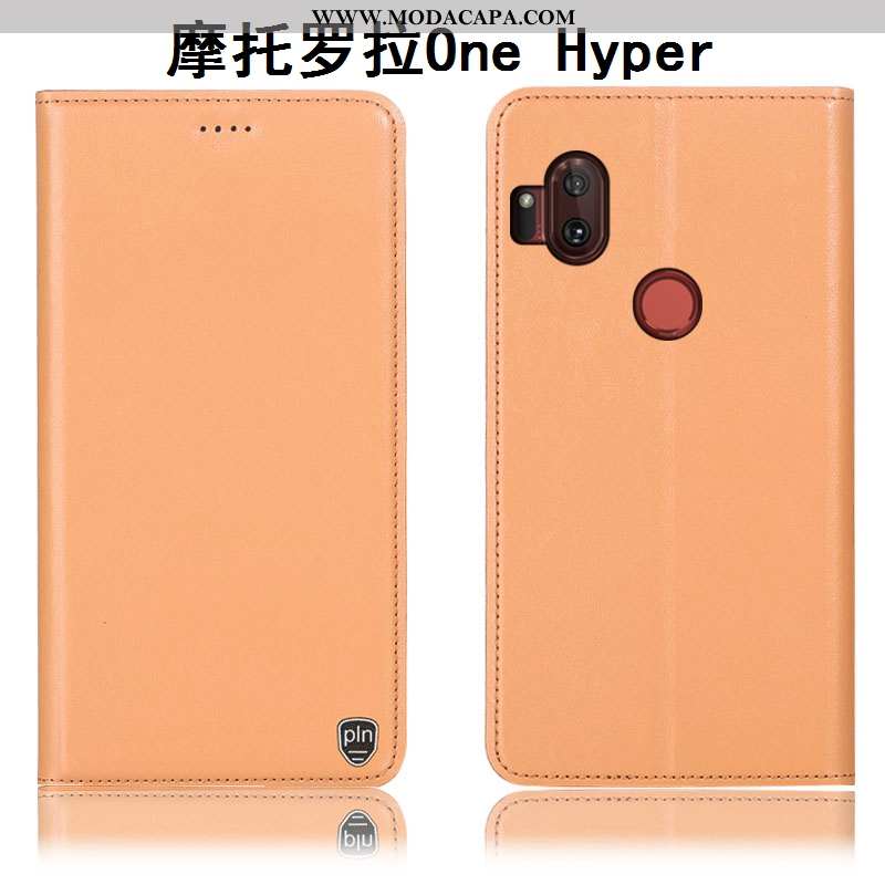 Capas Motorola One Hyper Protetoras Telemóvel Cover Couro Legitimo Antiqueda Cases Promoção