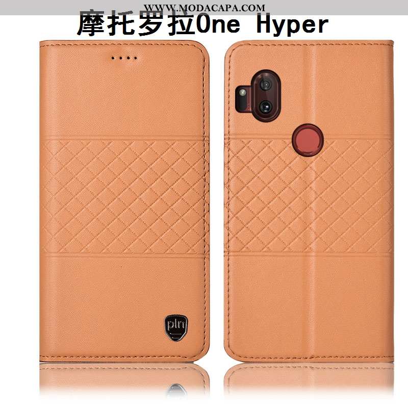 Capa Motorola One Hyper Couro Legitimo Cover Telemóvel Protetoras Capas Antiqueda Cases Baratos