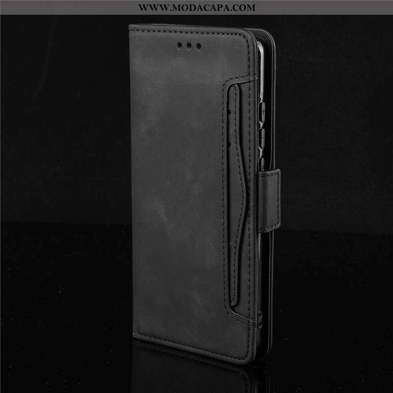 Capa Motorola One Hyper Couro Cover Capas Protetoras Cases Telemóvel Preto Comprar