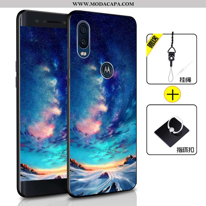 Capas Motorola One Vision Protetoras Completa Antiqueda Cases Azul Silicone Venda