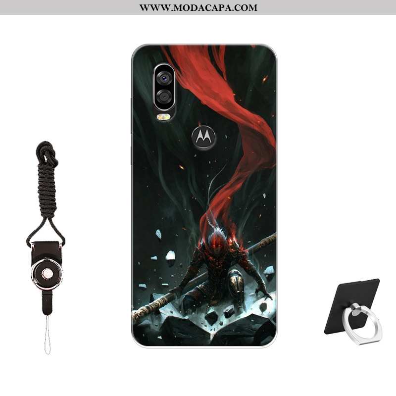 Capa Motorola One Vision Tendencia Soft Telemóvel Cases Silicone Antiqueda Capas Venda