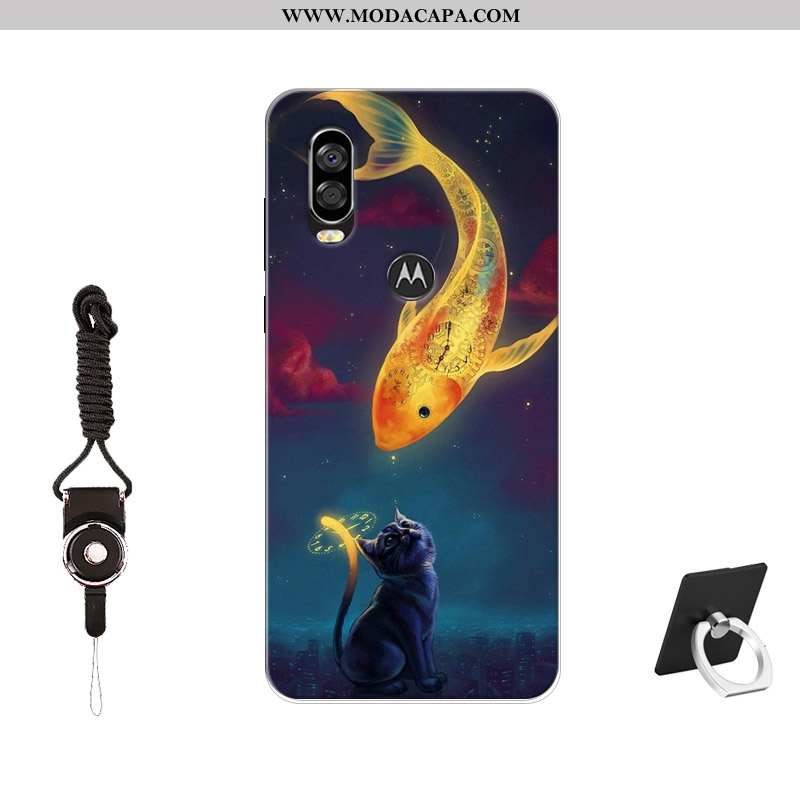 Capa Motorola One Vision Tendencia Soft Telemóvel Cases Silicone Antiqueda Capas Venda