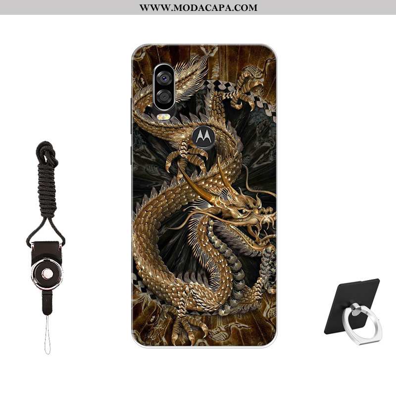 Capa Motorola One Vision Tendencia Soft Telemóvel Cases Silicone Antiqueda Capas Venda