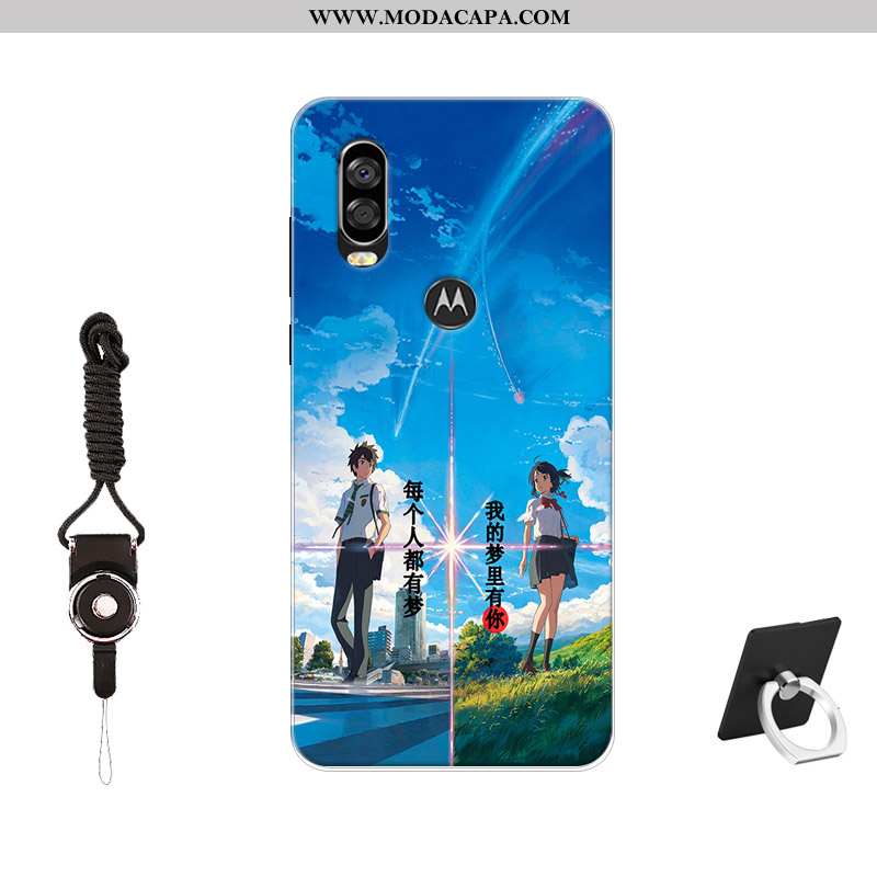 Capa Motorola One Vision Tendencia Soft Telemóvel Cases Silicone Antiqueda Capas Venda