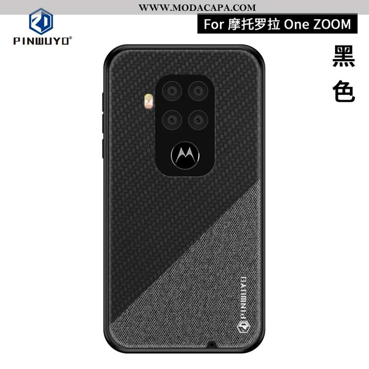 Capas Motorola One Zoom Super Telemóvel Slim De Tela Azul Escuro Online