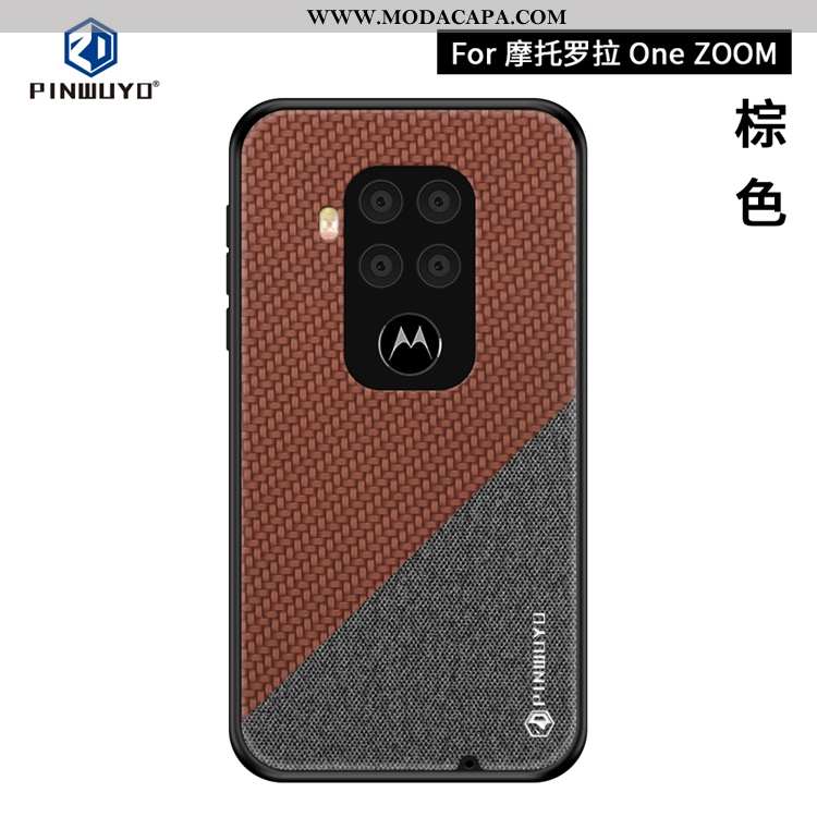 Capas Motorola One Zoom Super Telemóvel Slim De Tela Azul Escuro Online